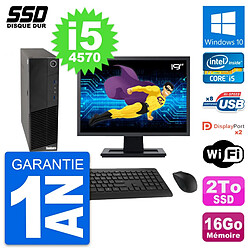 PC Lenovo M83 SFF Ecran 19" Intel Core i5-4570 RAM 16Go SSD 2To Windows 10 Wifi