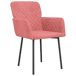 Avis Maison Chic Lot de 2  Chaises à manger | Chaise de salle à manger cuisine Rose Velours -GKD75388