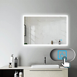 Miroir de salle de bain avec lumières Led 80x60cm (LxH)