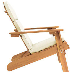 Avis vidaXL Chaise de jardin Adirondack avec coussins bois massif d'acacia