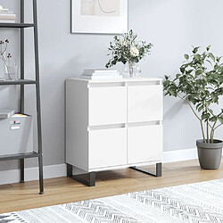 Maison Chic Buffet,Meuble de Rangement,commode pour salon,Cuisine Blanc 60x35x70 cm Bois d'ingénierie -MN41378