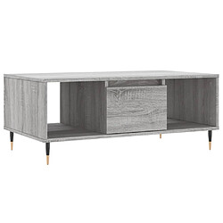 vidaXL Table basse Sonoma gris 90x50x36,5 cm Bois d'ingénierie