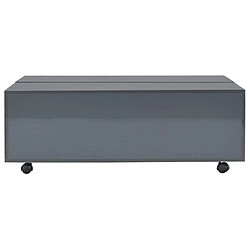 Acheter vidaXL Table basse Gris brillant 100x100x35 cm