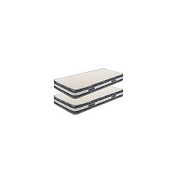 King Of Dreams Lot de 2 Matelas Orthopédiques 80x200x22 cm-Très Ferme-Face Hiver Laine-Ame Poli Lattex Haute Densité-Hypoallergénique 