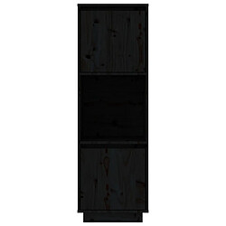 Avis Maison Chic Buffet,Meuble de Rangement,commode pour salon,Cuisine Noir 38x35x117 cm Bois massif de pin -MN72068