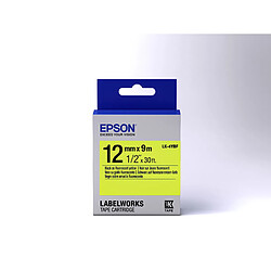 Epson LK-4YBF - Fluorescent - Noir sur Jaune - 12mmx9m