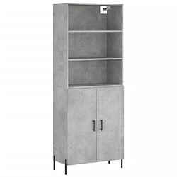 Maison Chic Buffet,Meuble de Rangement,commode pour salon,Cuisine Gris béton 69,5x34x180 cm Bois d'ingénierie -MN79591