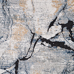 Surya LYNA - Tapis abstrait, Gris, Bleu et Noir - 200x274cm pas cher