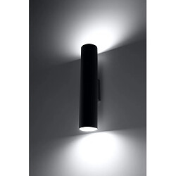 Avis Luminaire Center Applique murale LAGOS acier noir 2 ampoules