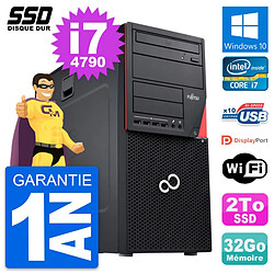 PC Tour Fujitsu Esprimo P720 Intel Core i7-4790 RAM 32Go SSD 2To Windows 10 Wifi - Occasion