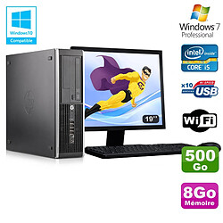 Lot PC HP Elite 8300 SFF I5-3470 3.2GHz 8Go 500Go Graveur Wifi W7 + Ecran 19" · Occasion 