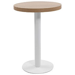 vidaXL Table de bistro Marron clair 60 cm MDF 