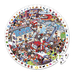 Juratoys-Janod Puzzle d observation rond Les Pompiers