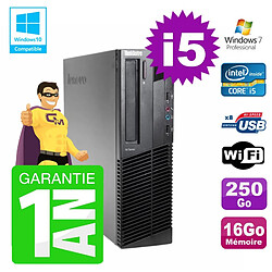 PC Lenovo M91p SFF Intel I5-2400 16Go Disque 250Go Graveur Wifi W7 · Occasion 