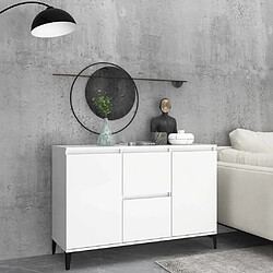 Maison Chic Buffet,Meuble de Rangement,commode pour salon,Cuisine Blanc 104x35x70 cm Aggloméré -MN23721