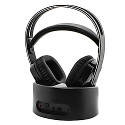 Geemarc Casque TV Amplificateur pour Senior Confortable Grande Autonomie Noir