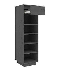 Acheter vidaXL Armoire à chaussures gris 30x34x105 cm bois de pin massif