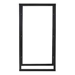 ML-Design Porte Bûches de Cheminée, 80x25x150 cm, Noir, Métallique, en Acier Revêtue par Poudre, Intérieur/Extérieur, Support pour Bois de Chauffage, Étagère Rangement Aide à l'Empilage Bois de Poêle