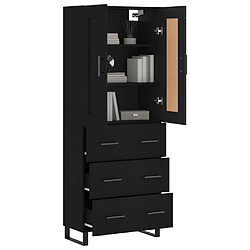 Avis Maison Chic Buffet,Meuble de Rangement,commode pour salon,Cuisine Noir 69,5x34x180 cm Bois d'ingénierie -MN69641