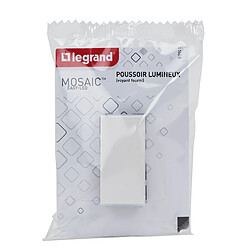 Legrand Bouton poussoir avec voyant Easy-Led 6A 1 module à composer Mosaic - Blanc