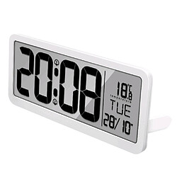 Acheter Horloge Murale Numérique De 14 '' Avec écran LCD Jumbo Et Température Intérieure Blanche