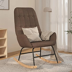 vidaXL Chaise à bascule Taupe Tissu