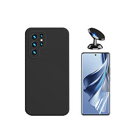 Kit de film en verre trempé de la couverture 5D + couvercle de silicone liquide + SuppOrt Magnétique Phonecare pour Samsung Galaxy S24 Ultra 5G - le noir