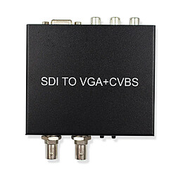 Universal Convertisseur SDI à VGA + CVBS/AV/RCA Convertisseur vidéo SDI de radiodiffusion convertit le signal SDI SD/HD/3G en signal SDI CVBS VGA | Câble VGA