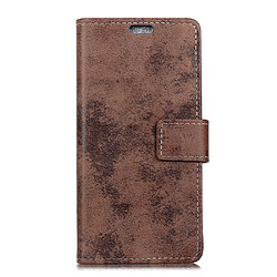 Etui en PU style vintage avec support marron pour votre Huawei P30 Lite