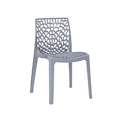 Avis Vente-Unique Lot de 2 chaises empilables DIADEME - Polypropylène - Gris clair