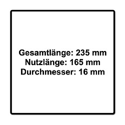 Festool SB CE D16 Foret à simple spirale, 16 mm, pour perceuses-visseuses à percussion et perceuses-visseuses (205908) 