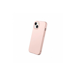 RHINOSHIELD coque compatible avec [iPhone 15 Plus] SolidSuit - coque fine avec technologie d'absorption des chocs et finition premium mate - Rose Poudré