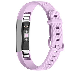 Wewoo Bracelet pour montre connectée Dragonne en silicone de couleur solide FITBIT Alta / HR violet clair 