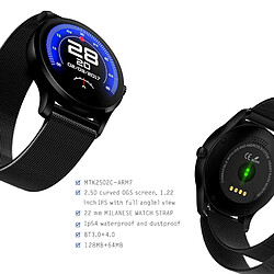 Acheter Wewoo Montre connectée or 1.22 pouces intelligente d'affichage d'écran de pouce, IP54 imperméable, podomètre de / moniteur de fréquence cardiaque / temps réel / rappel de WeChat, compatible avec les téléphones androïdes et d'iOS