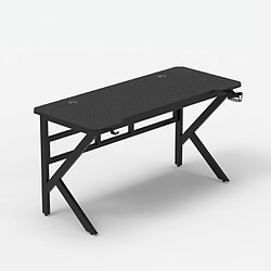 Avis EGLI Bureau de jeu ergonomique en carbone avec porte gobelet 160x60cm Sportbot 160 | Couleur: Noir