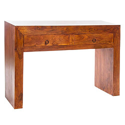 Pegane Console / Table console en bois massif et acacia coloris marron - Longueur 110 x Profondeur 35 x Hauteur 75 cm