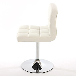 Decoshop26 Lot de 2 chaises fauteuils de salle à manger en synthétique blanc CDS04069