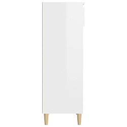 Acheter vidaXL Armoire à chaussures Blanc brillant 40x36x105cm Bois ingénierie