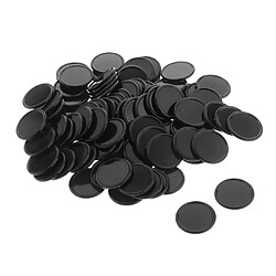 25MM barillet en plastique Coin Chip Money 100 barils un baril Concave Edge Black