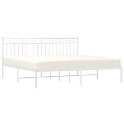 Avis Maison Chic Lit adulte - Cadre de lit métal avec tête de lit,Structure du lit Contemporain pour chambre blanc 180x200 cm -MN37561