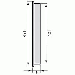 Nicoll Grilles de ventilation rectangulaires à encastrer 84 x 230 mm avec moustiquaire