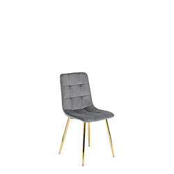 Vivaldi Chaise YORK Gris Velours 