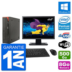 PC Fujitsu E520 DT Ecran 22" Intel G3220 RAM 8Go Disque 500Go Windows 10 Wifi · Occasion 