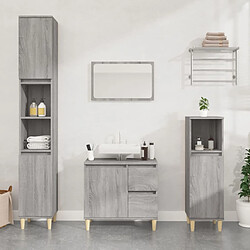 vidaXL Armoire de bain sonoma gris 30x30x190 cm bois d'ingénierie 