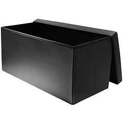 Banc Coffre Pliable Noir ESSY pas cher