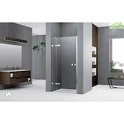 Porte de douche battante avec 1 fixe en alignement NOVELLINI GALA 1B - H 200cm