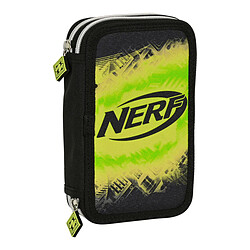 Plumier double Nerf Neon Noir Citron (12.5 x 19.5 x 4 cm) (28 pcs) 