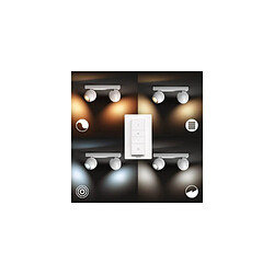 Acheter Philips Hue Plafonnier White Ambiance Buckram 2 Spots GU10 Hue Blanc