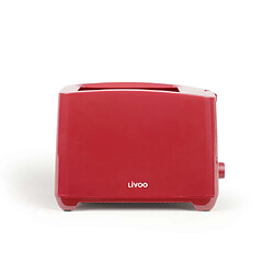 Livoo Grille-pain 2 fentes rouge 750W