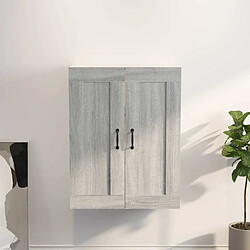 Maison Chic Armoire murale suspendue,Meuble de Rangement pour salon,cuisine Sonoma gris 69,5x32,5x90 cm -MN15018